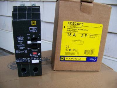 New square d EDB24015 2POLE 15AMP 480V circuit breaker 