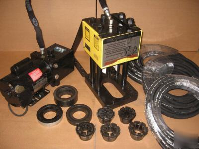 Weatherhead t-400 hydraulic hose crimper with inventory