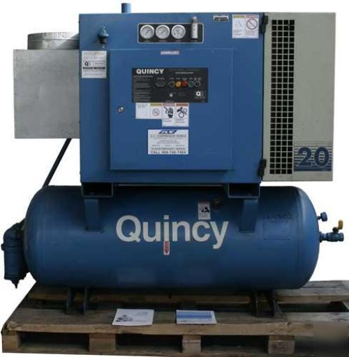 Quincy qmb/t true 20 hp rotary screw air compressor