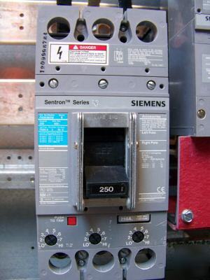 Siemens FXD63B250 3POLE 250AMP 600V circuit breaker