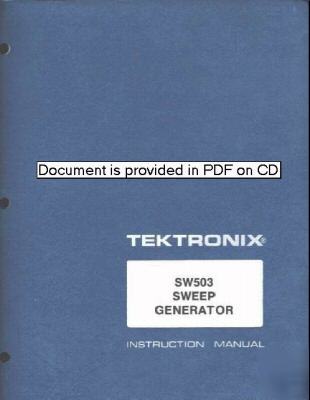 Tek tektronix SW503 sw 503 operation & service manual