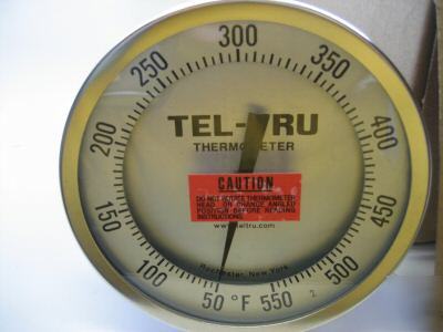 Tel-tru bi-metal thermometer (AA575R) 50-550F range 