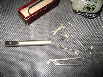 Dumore # 14 lathe tool post grinder toolpost in case 