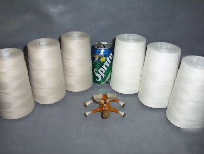 Industrial sewing machine thread 3 ficelle 3 white