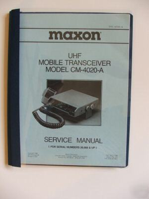 Maxon cm-4020-a uhf tranceiver service manual 