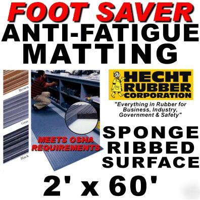 2 x 60 vinyl sponge anti fatigue runner mat office work