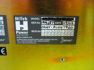 Hitek power hivolt power supply conv-A1007960