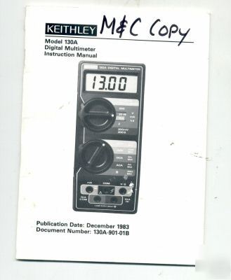 Keithley 130A instruction manual