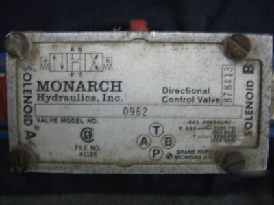 New monarch directional control valve - 3000 psi - 