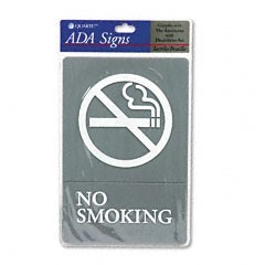 No smoking ada sign, 6W x 9H - 01412