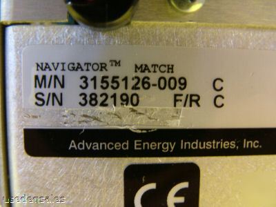 Ae advanced energy navigator rf match 3155126-009C