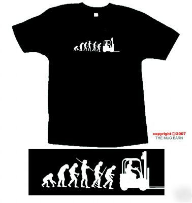 Forklift truck driver mens t-shirt size small fork 