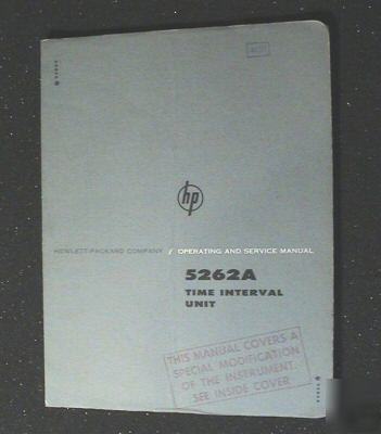 Hp - agilent 5262A original operatos - service manual