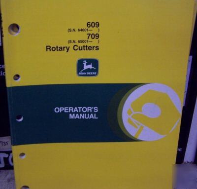 John deere 609 and 709 rotary cutter operators manual