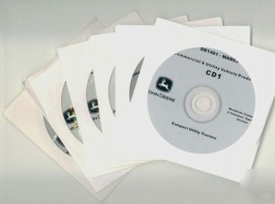 John deere commercial & utility prod repair 6 cd set 