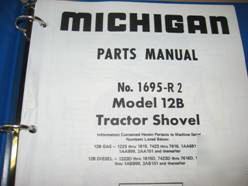 Michigan model 12B tractor shovel parts manual