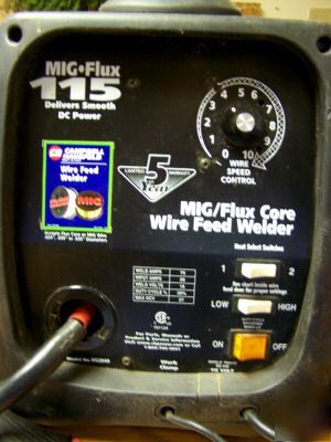 Mig / flux core welder campbell hausfeld 115 wire feed 