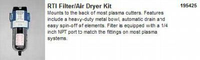 Miller 195425 rti filter/air dryer kit