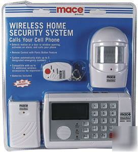 Wireless motion detector with security alarm and infrar