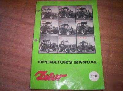 Zetor 5211 to 7245 tractor operators manual