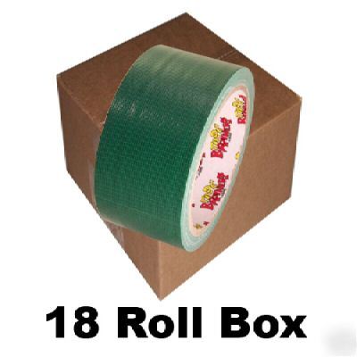 18 roll box of dark green duct tape 2