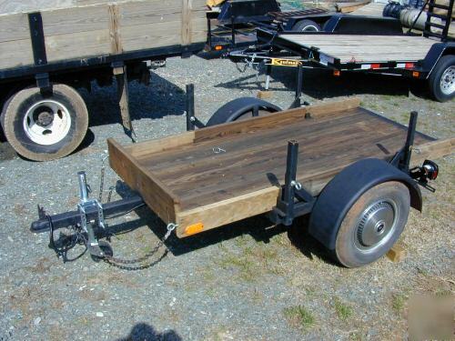 4 x 8 feet farm trailer flatbed trailer treated deck