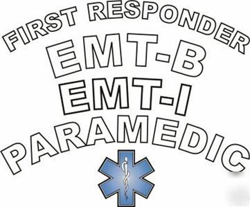 Ems paramedic emt-i emt-b first responder vinyl decal