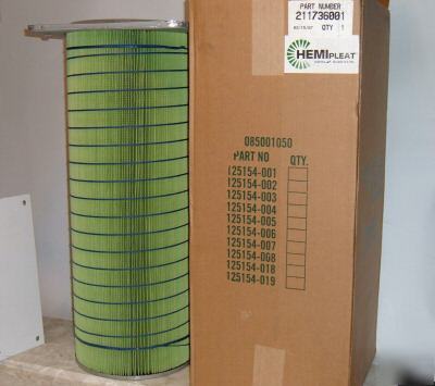 New hemi pleat filter for dust collectors 211736001- 