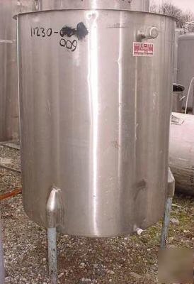 Used approx 226 gallon vertical stainless steel tank