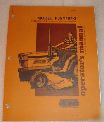 Woods rotary mower manual for yanmar 180 & 187 tractor