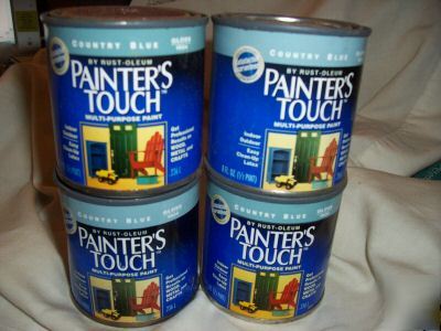1/2PINT painters touch country blue 1924 gloss paint bn