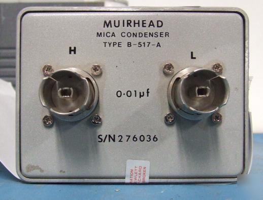 Muirhead mica condenser/CAPACITOR0.01UF b-517-a *tested