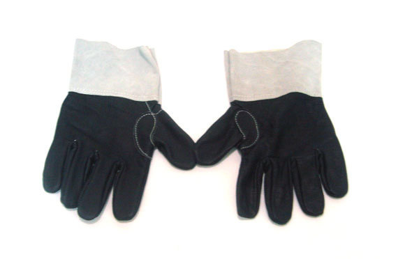Construct building rubber leather gloves tool short#02