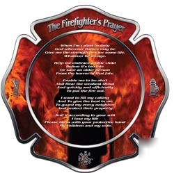 Firefighters prayer firemans decal reflective 6