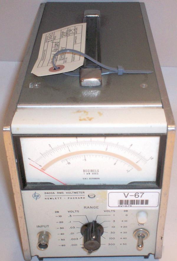 Hewlett packard hp rms voltmeter 3400A