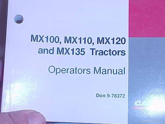 Ih case MX110 MX100 MX120 MX135 tractor operator manual