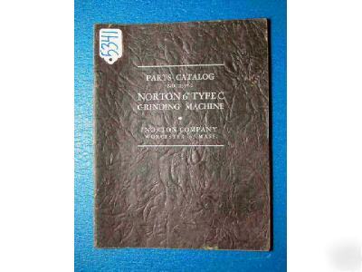 Norton parts catalog for 6 inch type c grinding machine