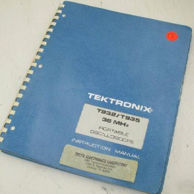 Tektronix T932 / T935 portable o-scope instruc. manual