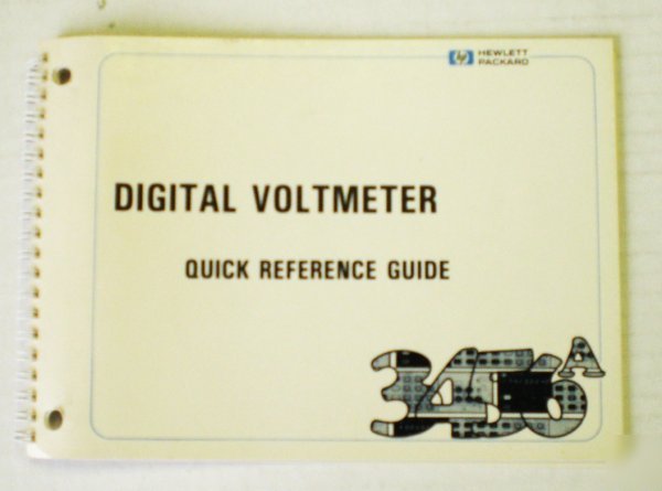Hp 3456A digital voltmeter quick reference manual