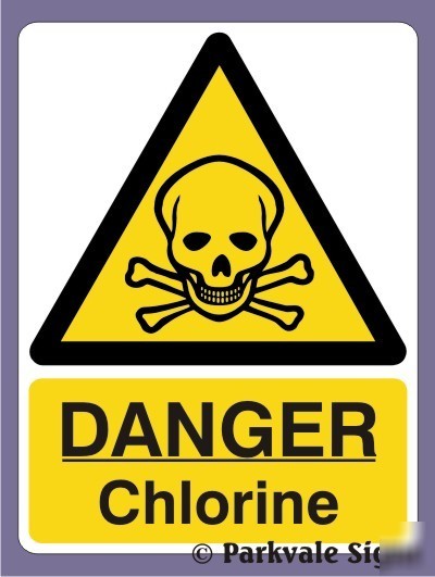 150X200 danger chlorine sign - rigid (1071)