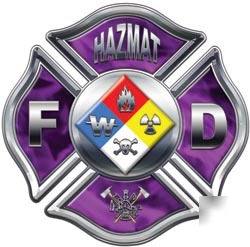 Firefighter hazmat decal reflective 12