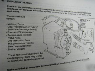 New pulsatron series e plus metering pump, model LPD4, 