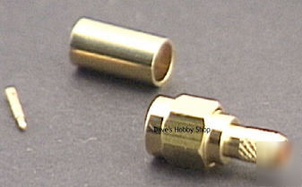 Coax connector sma male gold for rg-58/u 2PK