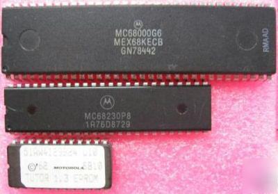 MC68000G6, MC68230P8 & eprom, motorola, 32 bit mpu, set
