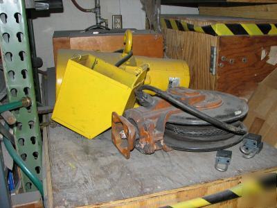 2 ton gorbel wall bracket crane 20 feet and two hoists