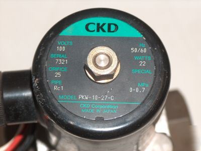 Ckd pkw-06-27-c valve 2 port pilot kick type for water