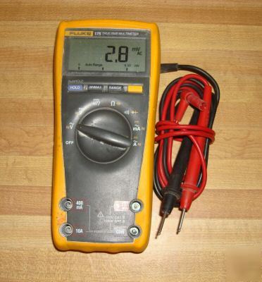 Fluke 175 true rms digital multimeter meter leads