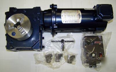 New cnc rotary chuck 1/3HP 1-35 rpm, 115VAC input, 