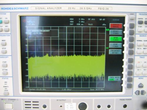 R&s FSIQ26 signal analyzer, 20 hz - 26.5 ghz