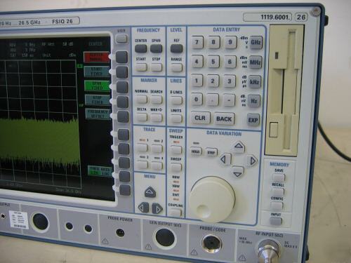 R&s FSIQ26 signal analyzer, 20 hz - 26.5 ghz